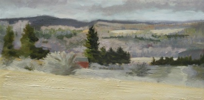 Cold Day 12 x 24 Oil On Canvas