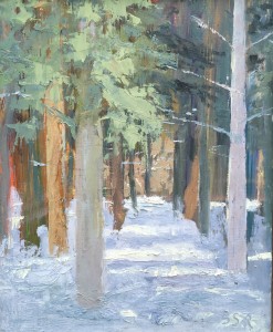 Winter Trees Oil on Panel 8" x 10"